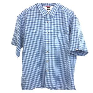 Mens The North Face Plaid Shirt Blue KK741
